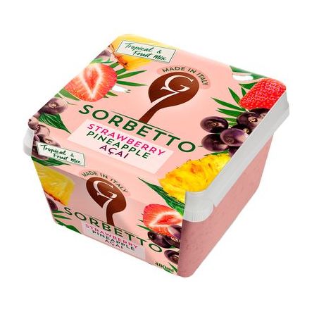Sorvete italiano g7 morango/abacaxi/acai sem arom z/gl z/lac 480ml
