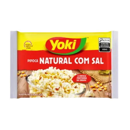 Pipoca yoki microondas natural c/sal 100g