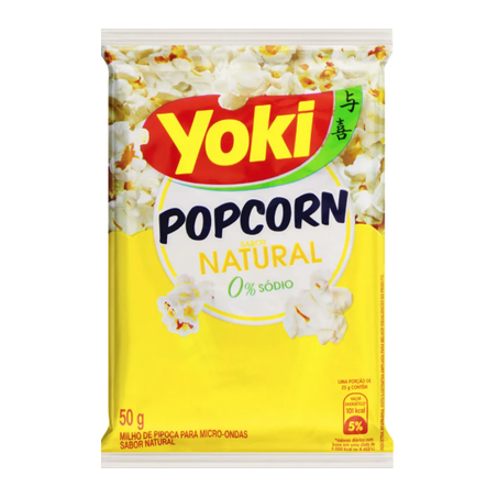 Pipoca Para Microondas Yoki Natural 50G