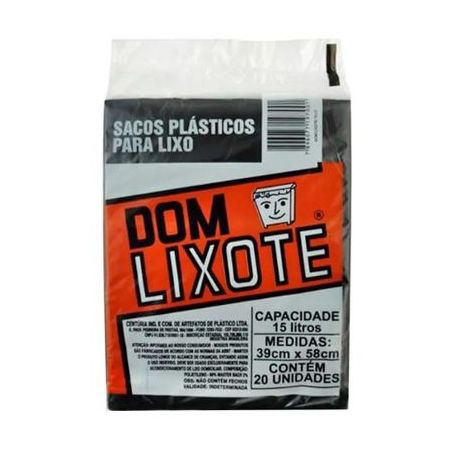 SACO LIXO DOM LIXOTE 15LT C/20