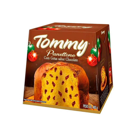 Panettone com Gotas de Chocolate Tommy 400G