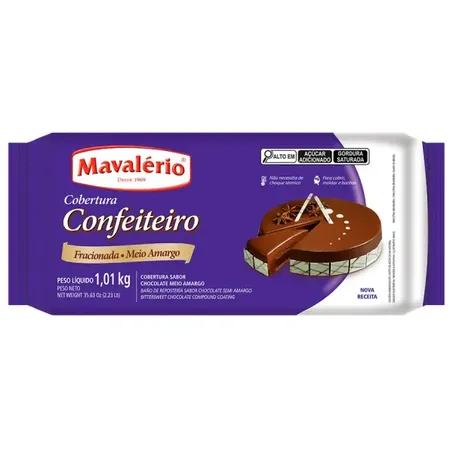 Cobertura Mavalerio Meio Amargo 1,01kg
