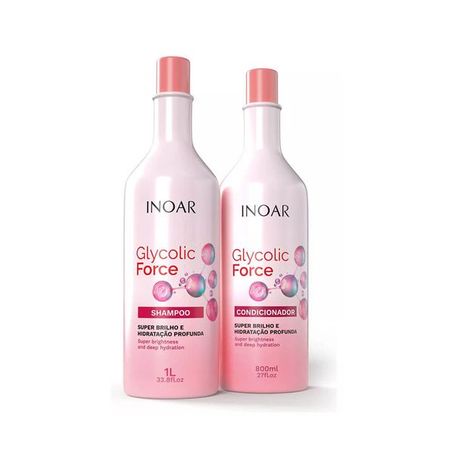 Kit Inoar Shampoo 1l  Condicionador 800ml Glycolic Force