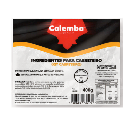 Kit Carreteiro Calemba Pedaços 400g