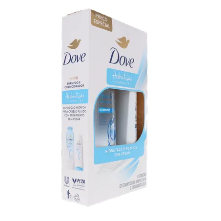 KIT DOVE SHAMPOO 400ML+ CONDICIONADOR 200ML HIDRATAÇÃO 360-31