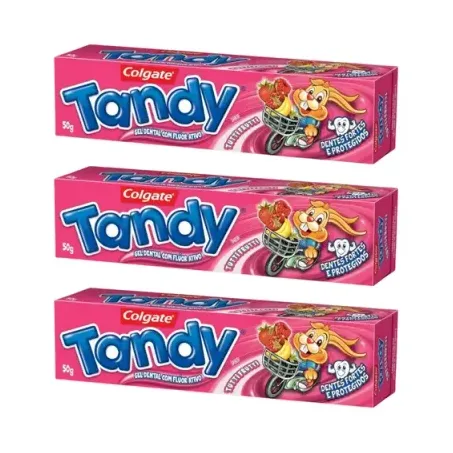 Pack creme dental tandy tutti frutti 3un