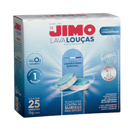 LAVA LOUÇAS JIMO PASTILHA P/MÁQUINA 25X15G