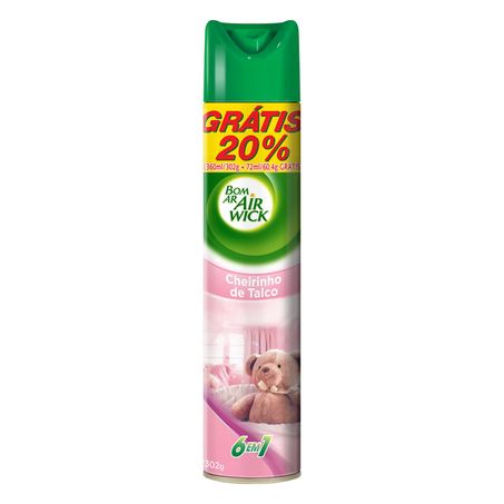 NEUTRALIZADOR DE ODORES CHEIRINHO DE TALCO AIR WICK BOM AR FRASCO