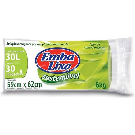 Saco de Lixo Embalixo Sustentável 30L c/30