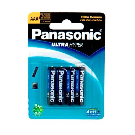 PILHA PANASONIC ZINCO AAA PALITO C/4