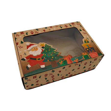 Embalagem Caixa Noel com Visor Kraft Prodac 22x15x7
