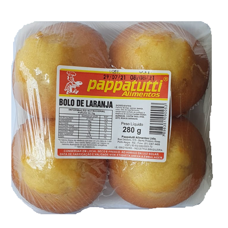 BOLINHO INGLÊS PAPPATUTTI LARANJA 280G