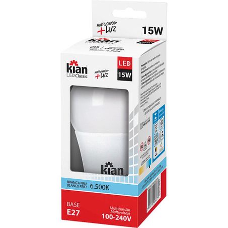 Lamp Led Kian 15w Bivolt Branca 10062 6500k