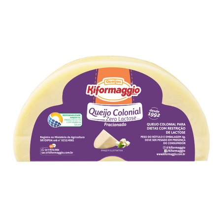 QUEIJO KIFORMAGGIO KG COLONIAL ZERO LACTOSE