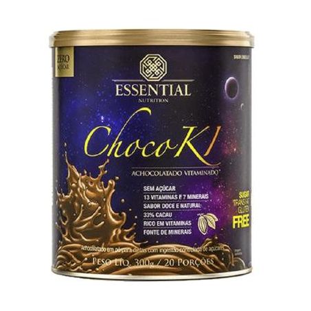 Achocolatado essential chocoki zro 300g