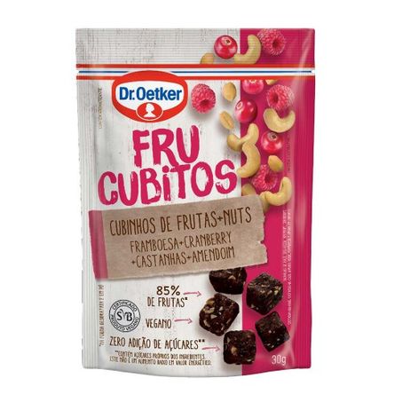 Frucubitos oetker 30g framboesa castanha