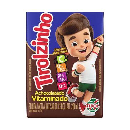 Bebida Láctea UHT Tirol Tirolzinho Sabor Chocolate Caixa 200ml
