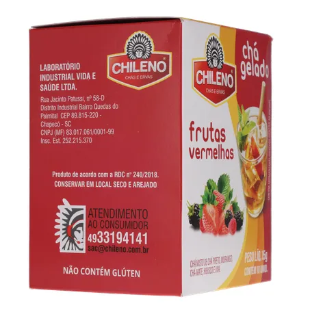 Cha chileno gelado frutas vermelhas 15g 360-30