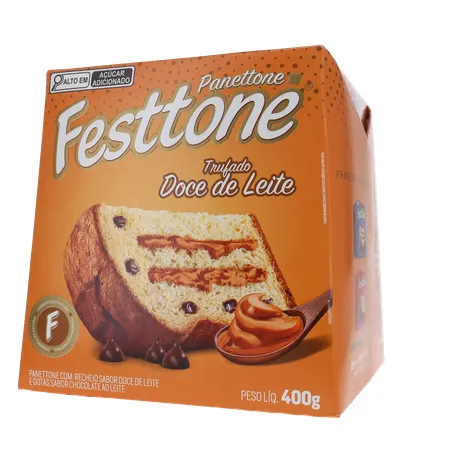 Panettone Festtone Trufado Doce De Leite 400G 360-20