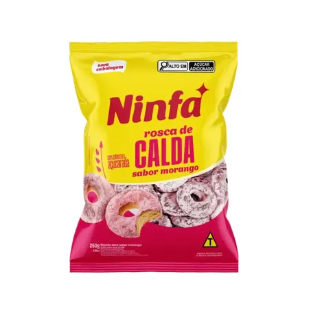 Biscoito Rosca Ninfa 250g Calda Morango