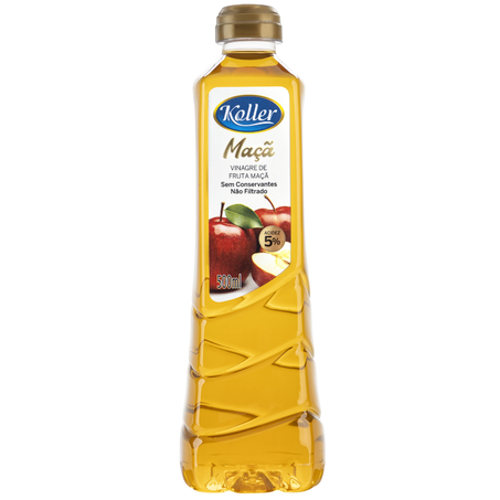 Vinagre koller 500ml de fruta maça -acidez 5%-