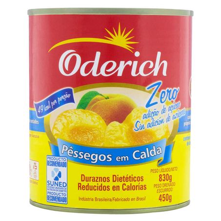 PÊSSEGO EM CALDA METADES ZERO AÇÚCAR ODERICH