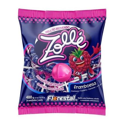 PIRULITO FLORESTAL ZOLLE 480 G FRAMBOESA          