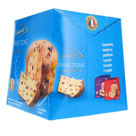 PANETTONE CASAREDO COM FRUTAS CRISTALIZADAS CAIXA 400G 360-6