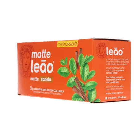 Chá Misto Matte Leão de Mate Tostado com Canela Caixa com 25un - 30gr 360-23
