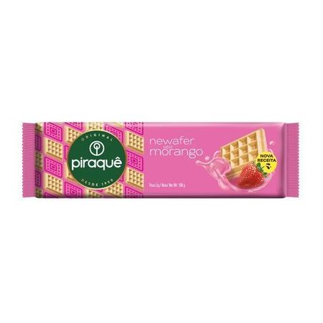 BISC.PIRAQUE NEWAFER MORANGO 100G