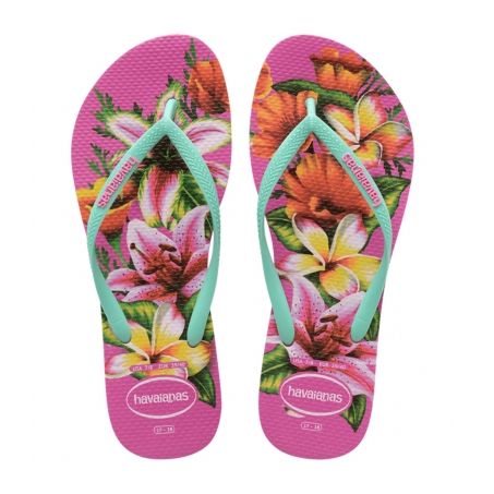 Chinelo Havaianas Slim Floral Rosa Hollyw 37/38 1UN