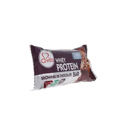 BARRA WHEY PROTEIN Q-VITA BROWNIE DE CHOCOLATE ZERO ADIÇÃO DE AÇÚCAR 36G 360-30