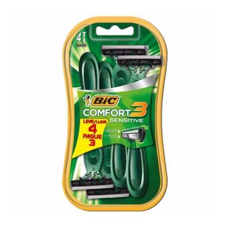 Aparelho Bic Comfort 3 Pele Sensível Leve 4pague 3