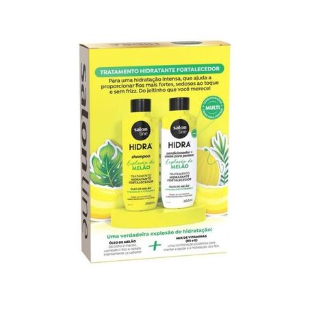 KIT SHAMPOO + CONDICIONADOR SALON LINE 300ML HIDRA MELÃO