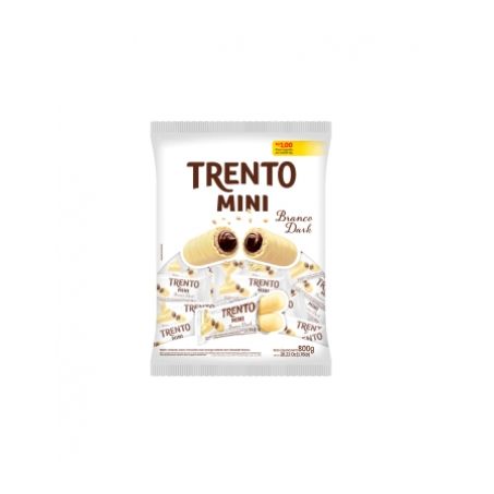 Waffer mini chocolate branco bob trento 700g