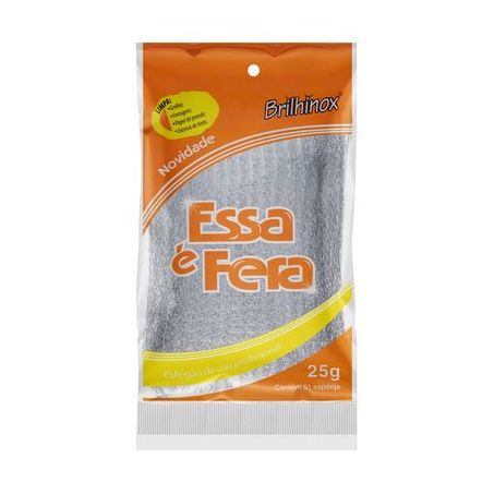 Esfregão Aço Uso Profissional Brilhinox 25G