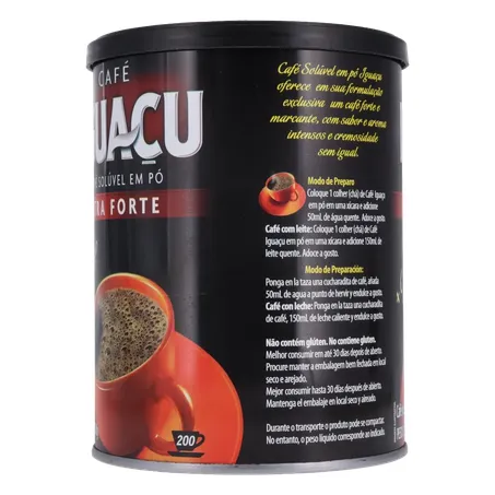 Café solúvel iguaçu cremoso extra forte lata 200g 360-6