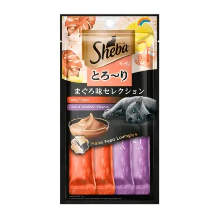Petisco creme atum/camarao sheba c/4un
