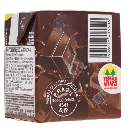 Bebida lactea terrinha uht sabor chocolate 150ml 360-15