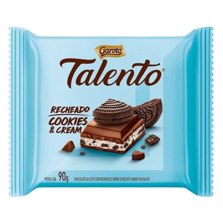 CHOC GAROTO TALENTO COOKIES RECH 85G