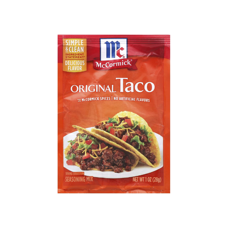 TEMPERO MCCORMICK PARA TACOS LEVEMENTE APIMENTADO 28G