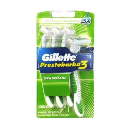 Aparelho prestobarba três care gillette com 6