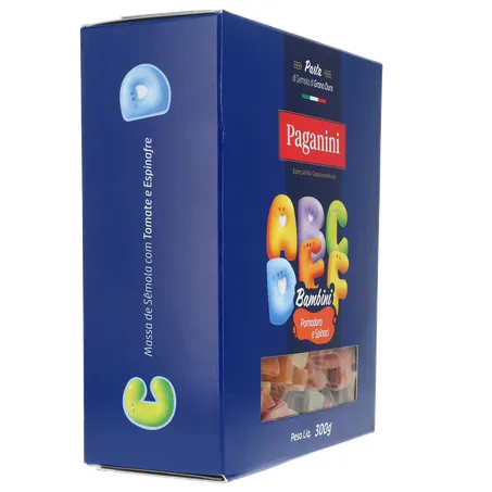 Massa Paganini Bambini Letrinhas Pacote com 300G 360-30
