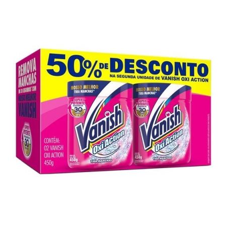 Alvejante vanish poder o2 po pote 450g 2un