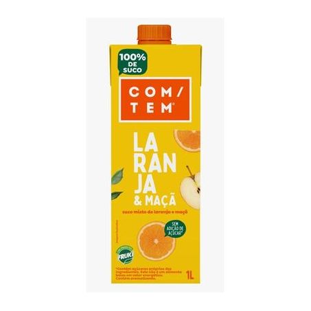 Suco com/tem laranja e maca 1l