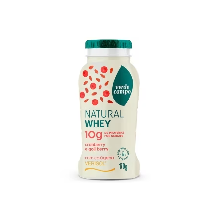 Iogurte 10 whey cranberry verde campo 170g