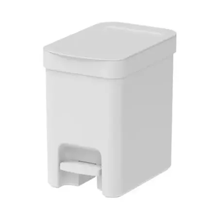 Lixeira OuTrium com pedal branco 6l