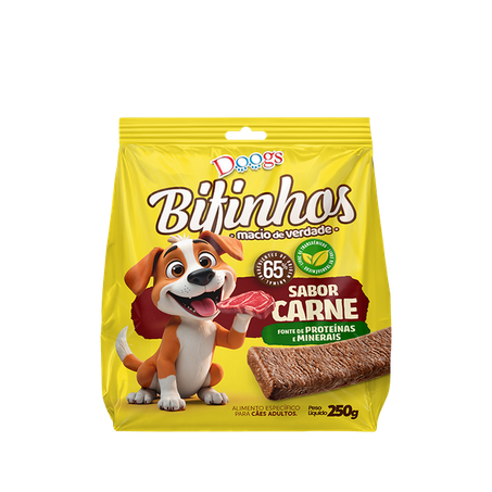 Bifinho Doogs Para Cães Carne 250g