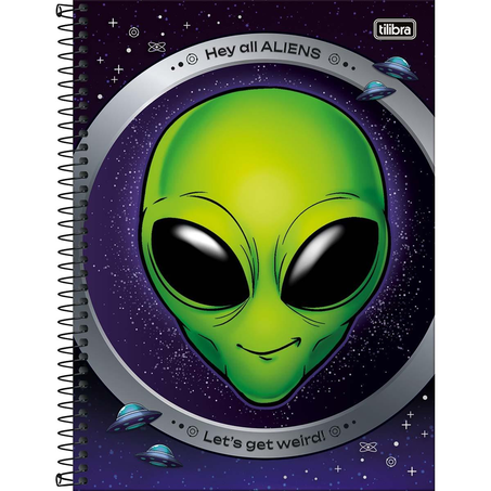 Caderno Universitário Tilibra 1 Matéria - Capa Dura - Orbit - 80 Folhas - Ref. 359220