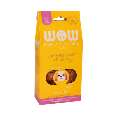 Petisco Wow Cães Lombinho c/ Cúrcuma 50g